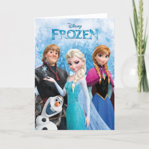 Carte Congelé   Anna, Elsa, Kristoff et Olaf