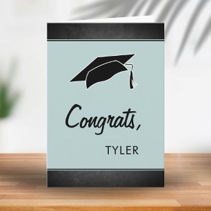 Carte Congrats de Chalkboard Moderne Diplômé