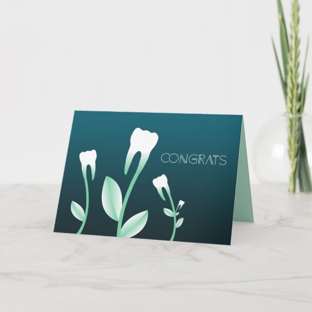 Carte CONGRATS dents à fleurs (Devant)