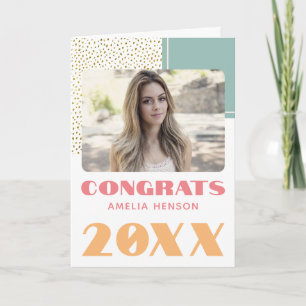 Carte Congrats Modernes Parties scintillant d'or Photo d