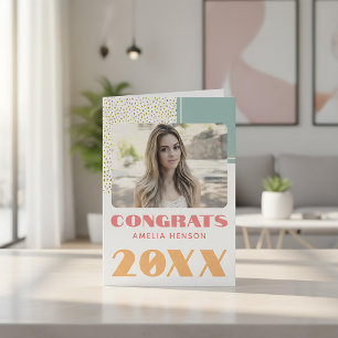 Carte Congrats Modernes Parties scintillant d'or Photo d