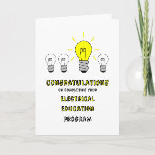 Carte Congrats sur l'achèvement électrique d'éducation