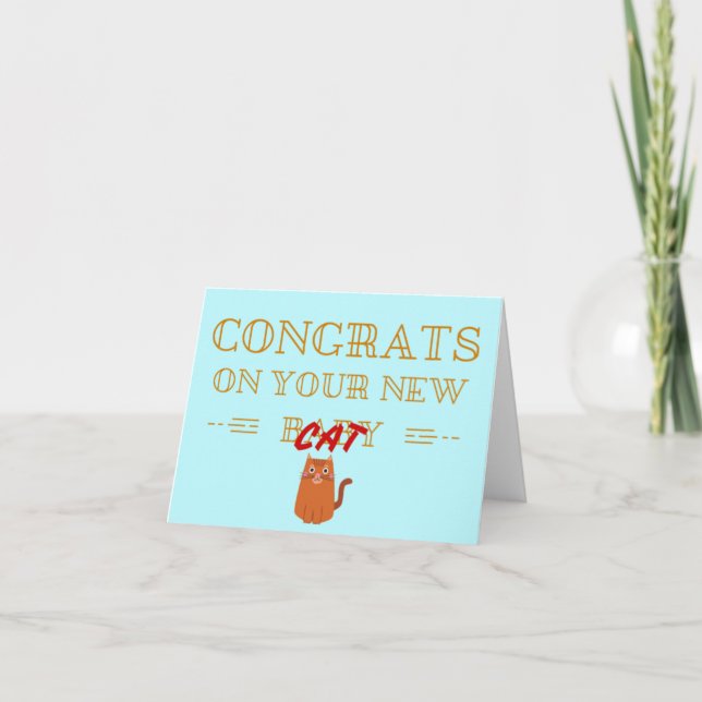 Carte Congrats sur votre nouveau b-chat ! (Devant)
