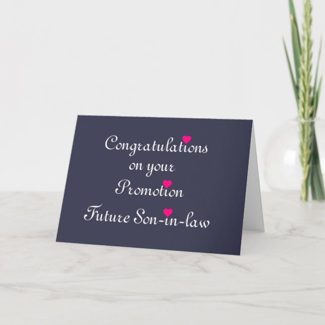 Carte Congratulation on your promotion Future Son-in-law (Devant)