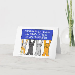 Carte Congratulations graduées d'Engineer