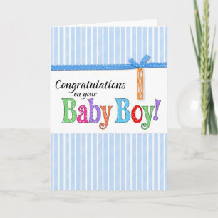 Carte congratulations new baby boy