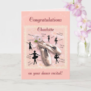 Carte congratulations on dance recital (customizable)