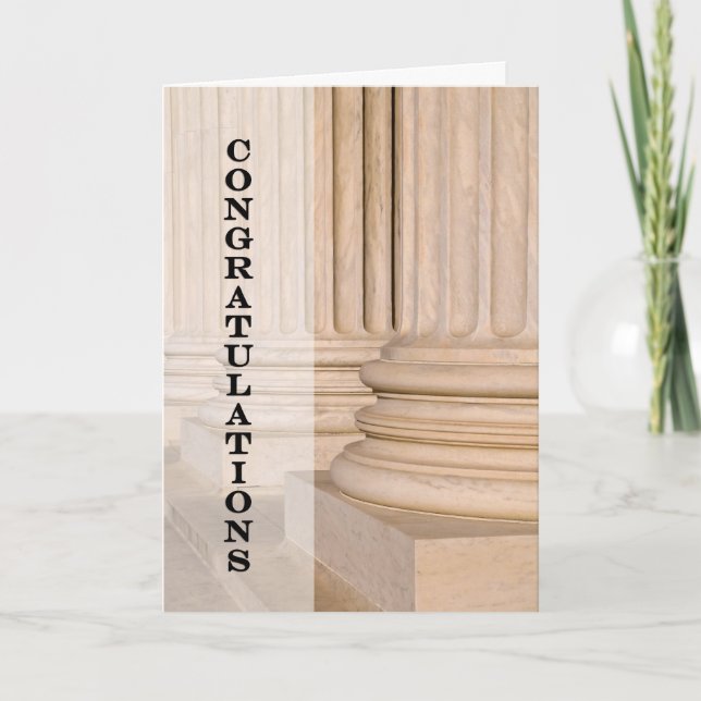 Carte Congratulations on Passing the Bar Law Test Exam (Devant)