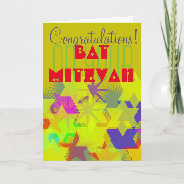 Carte Congratulations on your bat mitzvah (Devant)