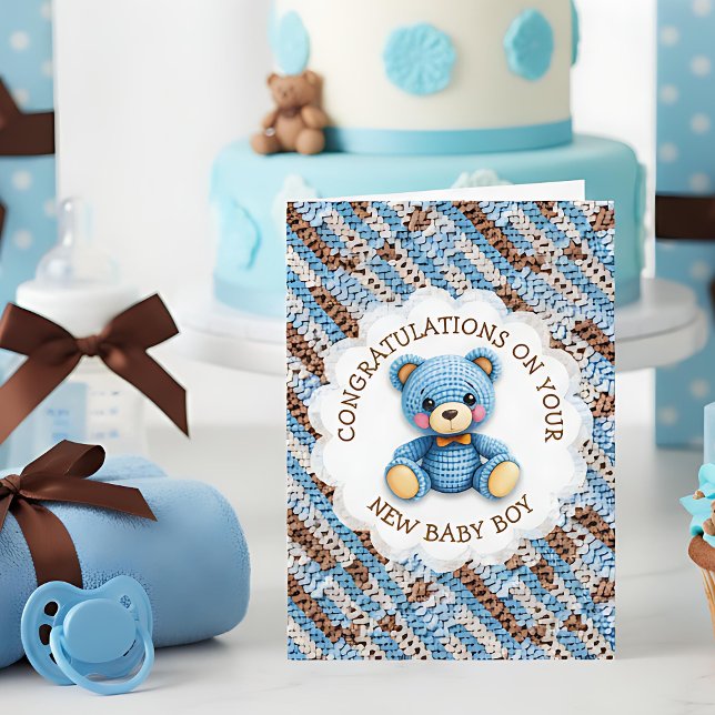 Carte Congratulations on your New Baby Boy (Créateur téléchargé)