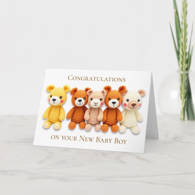 Carte Congratulations on Your New Baby Boy  (Devant)