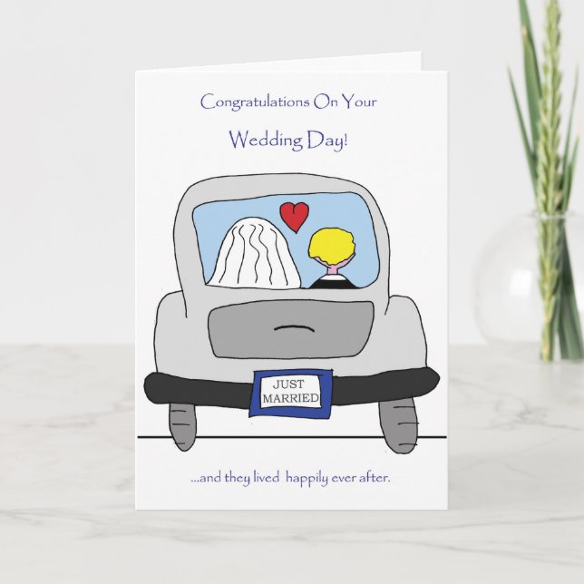 Carte Congratulations On Your Wedding (Devant)