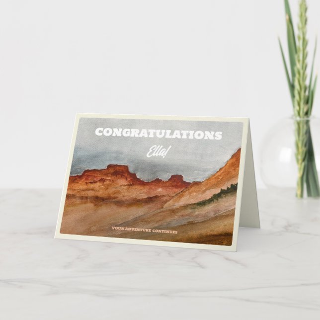 Carte Congratulations Watercolor Western Desert (Devant)