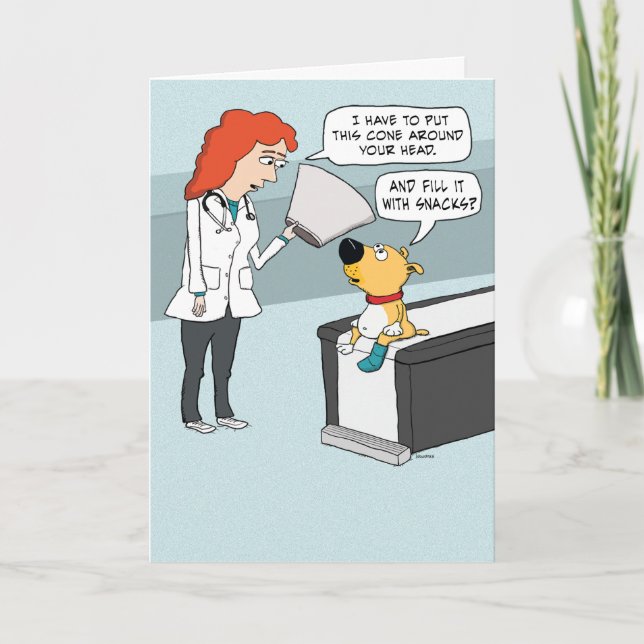 Carte Conne de chien drôle des collations Anniversaire (Devant)