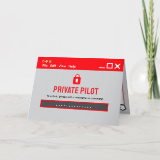 Carte Connexion Pilote Privé Félicitations