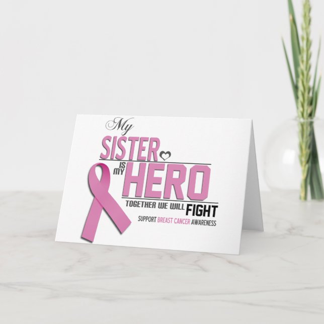 Carte Conscience de cancer du sein : soeur (Devant)