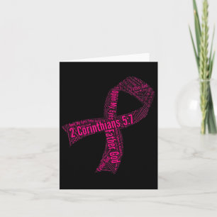 Carte Conscience du cancer du sein Ruban Bible Verse