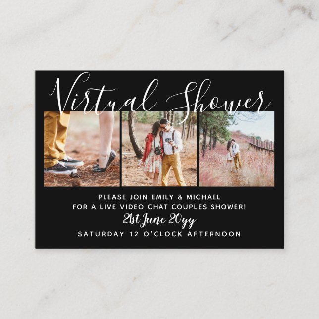 Carte Conseil 100 Mariage PHOTO de douche virtuelle Budget Conve (Devant)