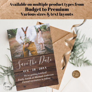Carte Conseil 20 Budget RUSTIC PHOTO Enregistrer la date et les 