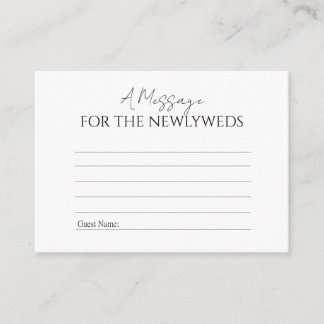 Carte Conseil A Message for the Newlyweds Advice Card
