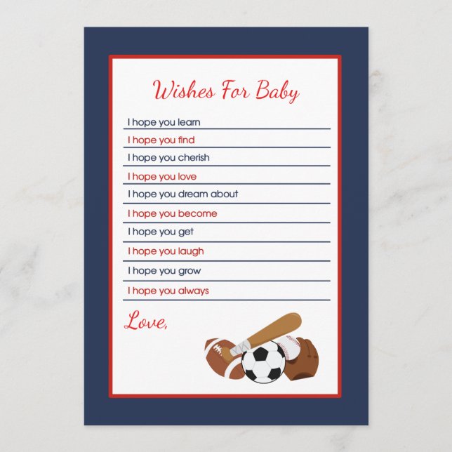 Carte Conseil All Stars Sports Wives for Baby (Devant)