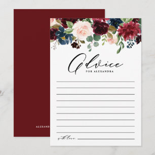 Carte Conseil Aquarelle Bourgogne et Fête des mariées des fleurs