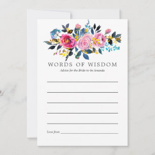 Carte Conseil Aquarelle couleur tendance Conseils floraux nuptia