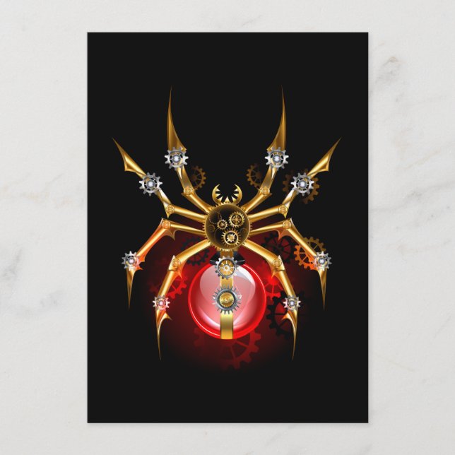 Carte Conseil Araignée en vapeur noire (Devant)