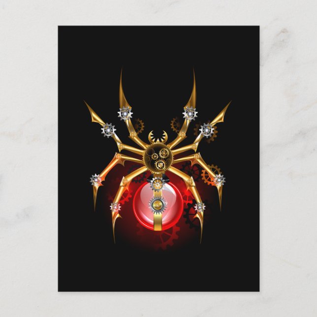 Carte Conseil Araignée en vapeur noire (Devant)