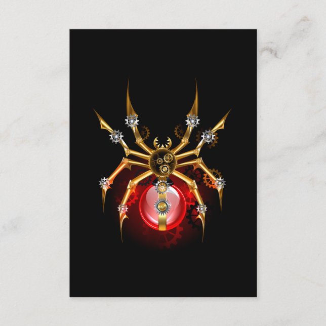 Carte Conseil Araignée en vapeur noire (Devant)