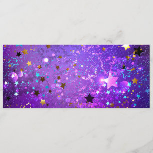 Carte Conseil Arrière - plan de feuille violet avec étoiles