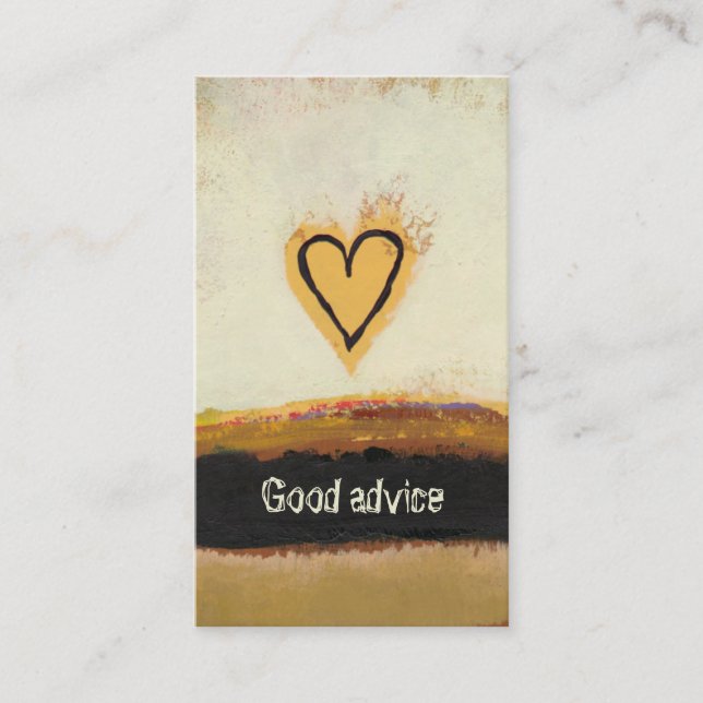 Carte Conseil Art moderne amusant coeur de la peinture personnal (Devant)