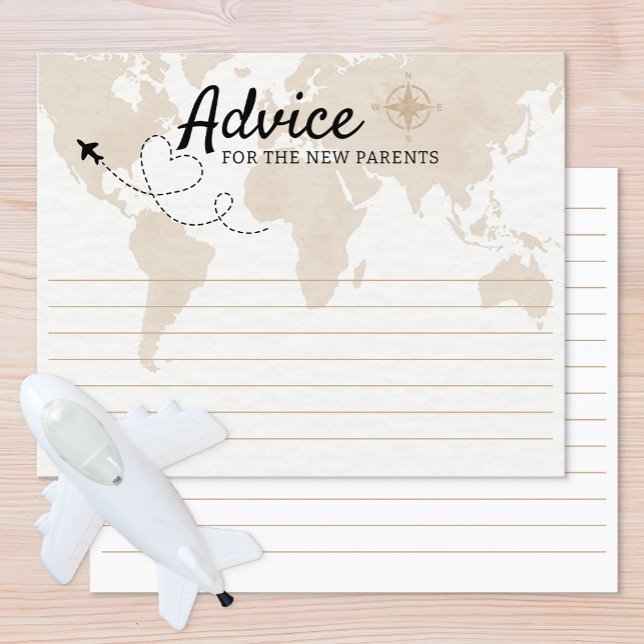 Carte conseil Baby shower aventure (Baby Shower Activity)