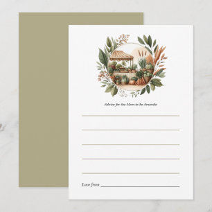 Carte Conseil Baby shower du marché agricole rustique
