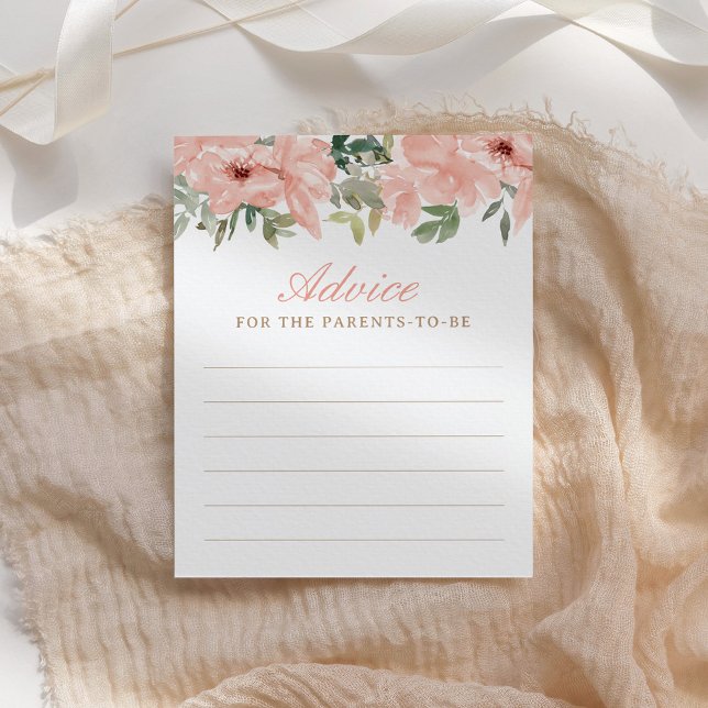 Carte conseil Baby shower rose (Créateur téléchargé)