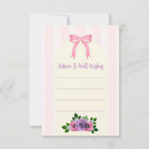 Carte Conseil Baby shower rose Rose