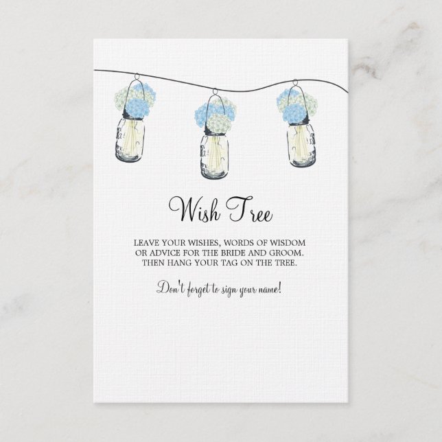 Carte Conseil Balise Arbre de souhaits mariage (Devant)