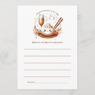 Carte Conseil Bao au four Thème Petit Baby shower de dumping