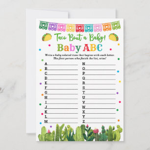 Carte Conseil Bébé ABC Jeu Baby shower Taco