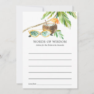 Carte Conseil Bingo de Fêtes des mariées d'été