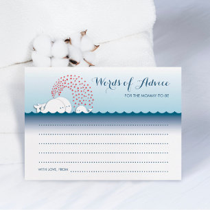 Carte Conseil Blancs mignonnes Paroles de famille de conseils Ca