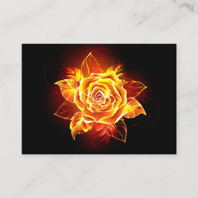 Carte Conseil Blooming Fire Rose (Devant)