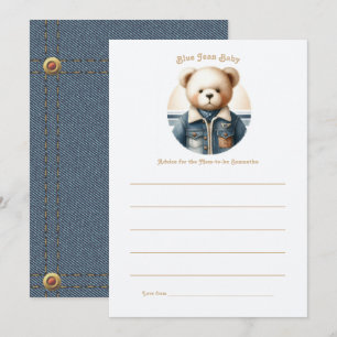 Carte Conseil Blue Jean Baby Denim Teddy