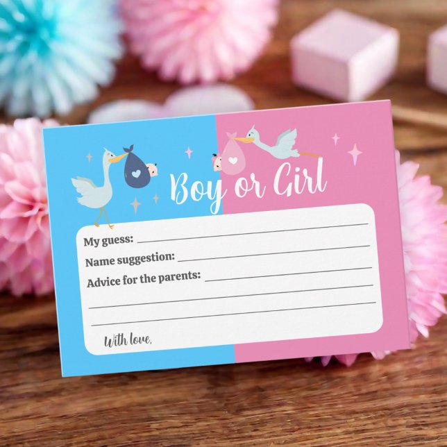 Carte Conseil Blue Rose Genre Révéler Prédictions et Conseils Je (Blue Pink Gender Reveal Predictions & Advice Game
)