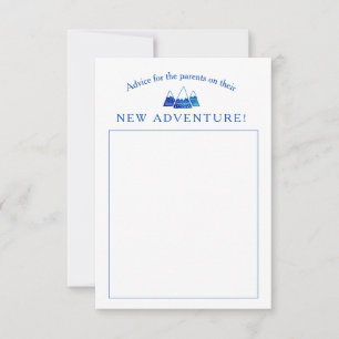 Carte Conseil Boho Tribal Blue Adventure Baby shower