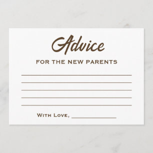 Carte Conseil Brown Blanc Un bébé brasse du Baby shower de café