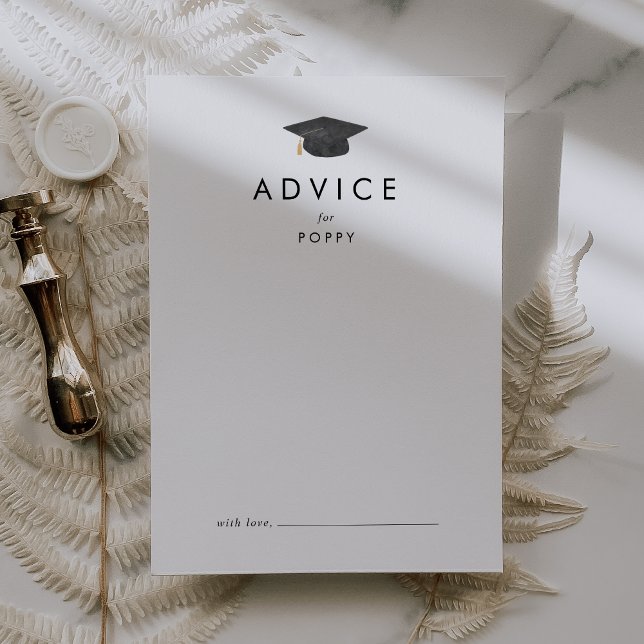 Carte Conseil Chic Grad Casquette fête de graduation (Créateur téléchargé)