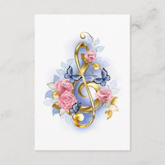 Carte Conseil Clé de fer avec roses roses roses