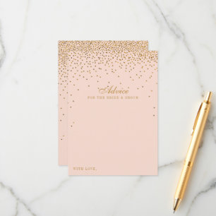 Carte Conseil Collection de Mariages Blush Pink & Glam Gold