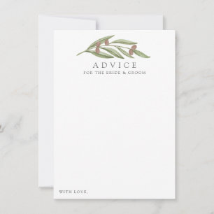 Carte Conseil Collection de Mariages de Branches d'Olivier